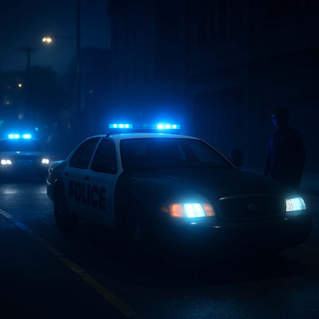 Politie roleplay scene op RotterveenRP